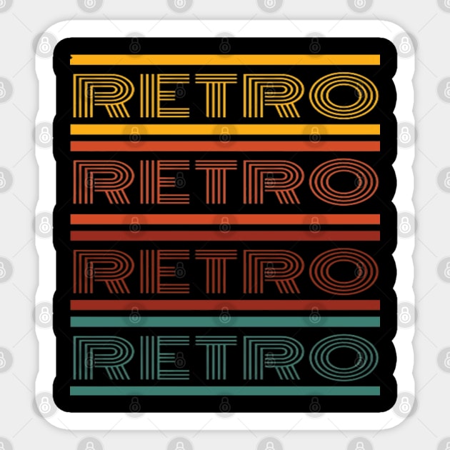 Retro groovy,  Retro. Sticker by TeeText